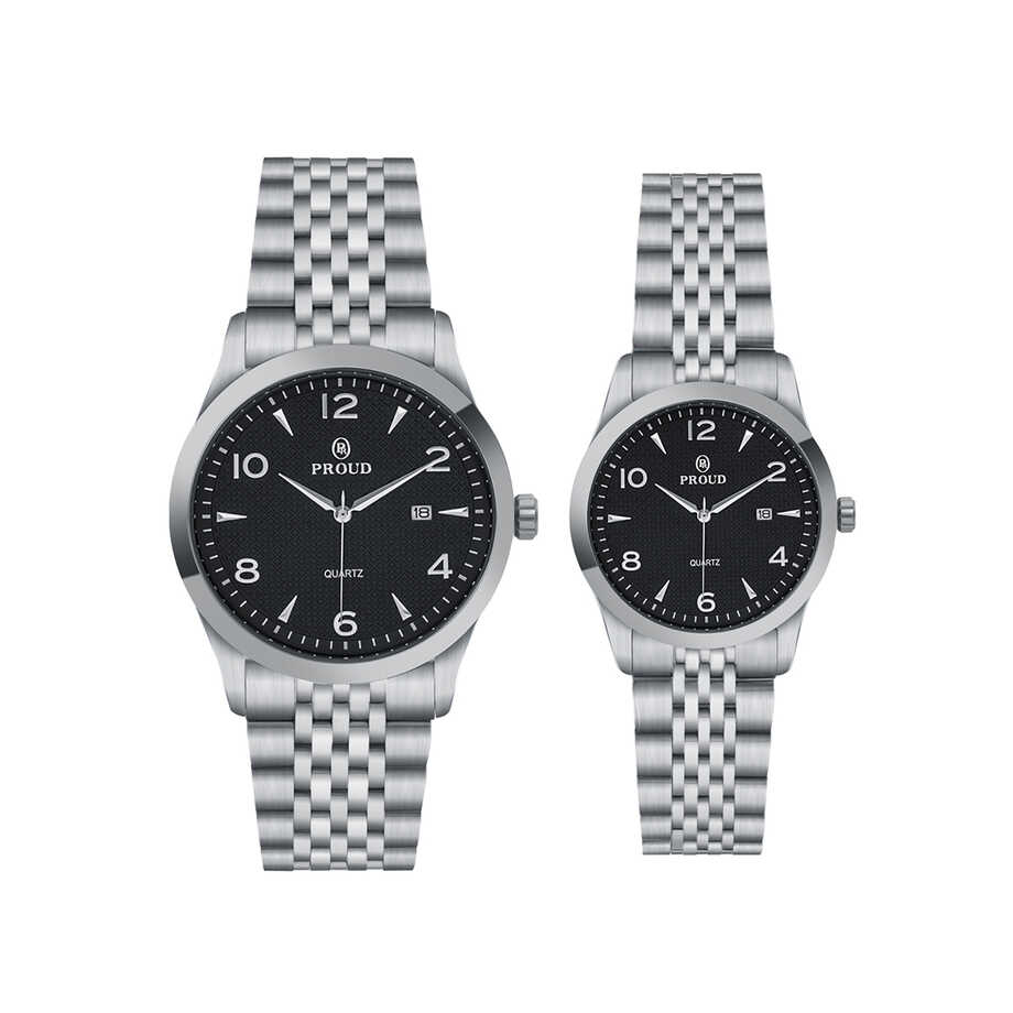 Proud Men's Women's Watch Set Y23 (SM-21081G&L)SBL + Box