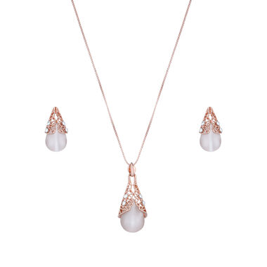 طقم بابيون اكسسوار روز جولد ثنائي