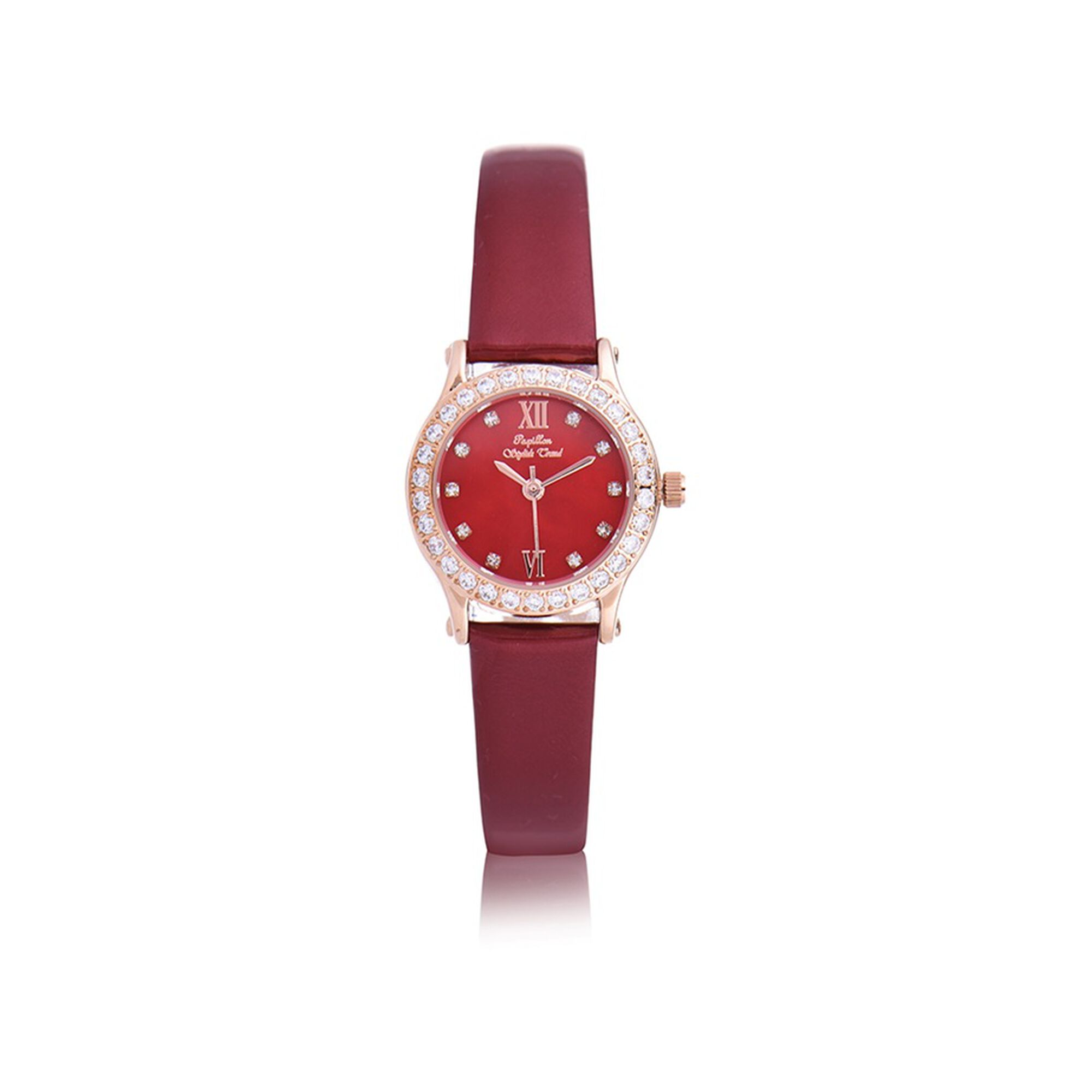 Leather PAPILLON Watch Rose Gold