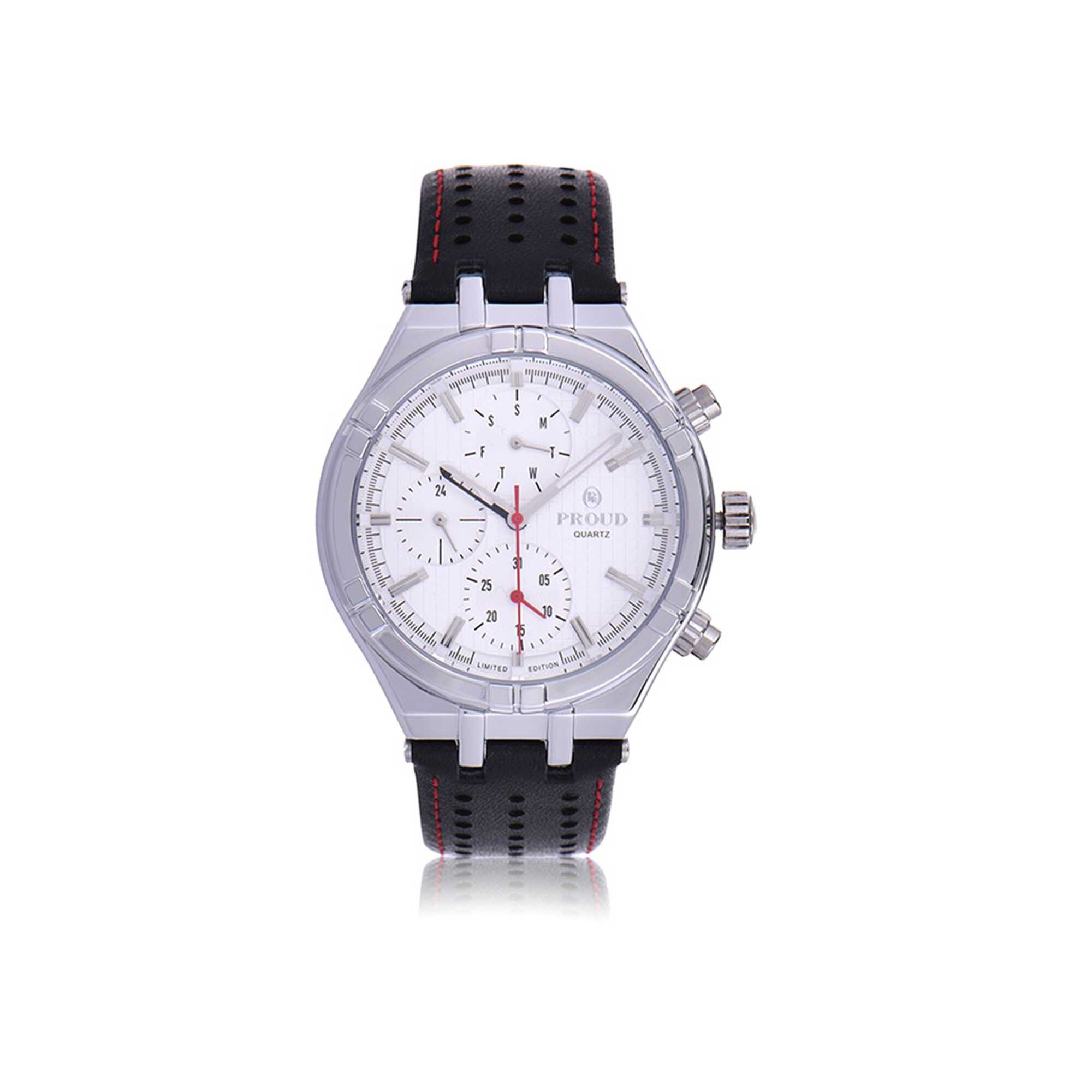 Proud leather silver men&rsquo;s Watch TF-19PR013