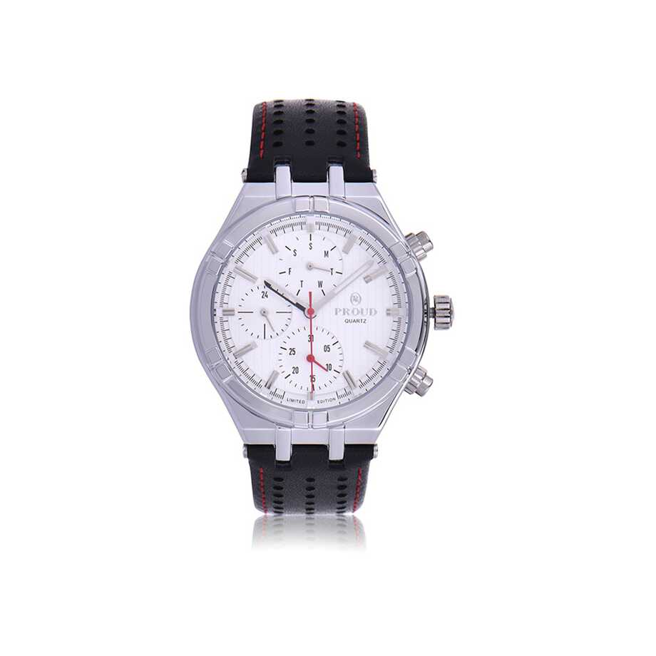 Proud leather silver men&rsquo;s Watch TF-19PR013