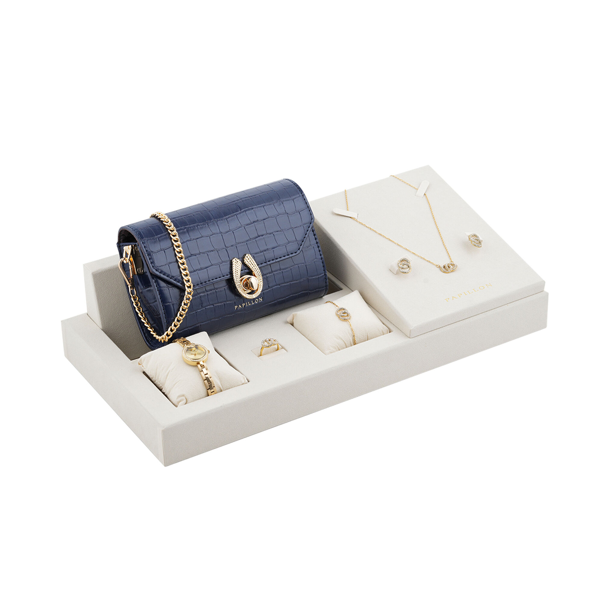 Papillon brand set of 6 pieces with a watch