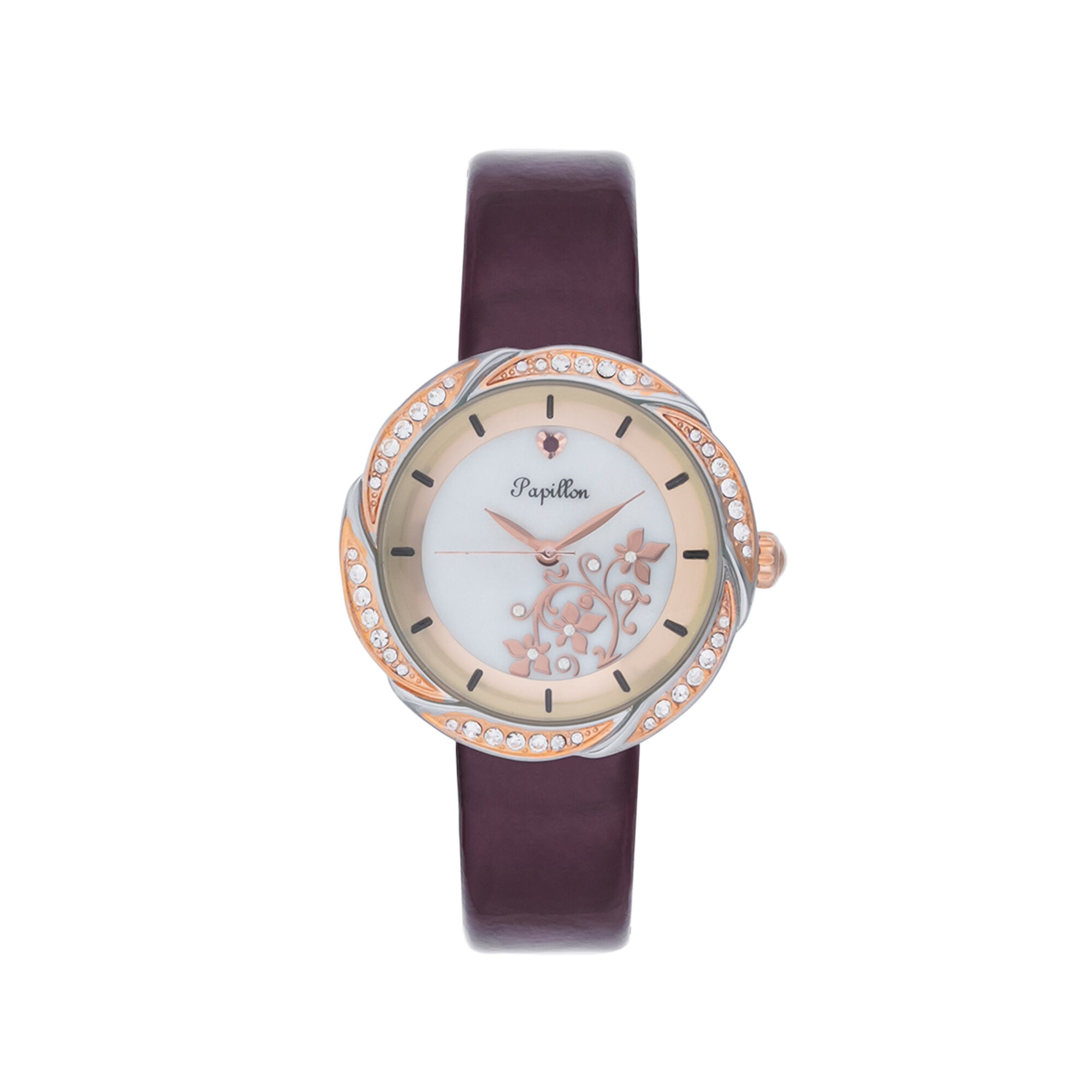 Leather PAPILLON Watch Rose Gold