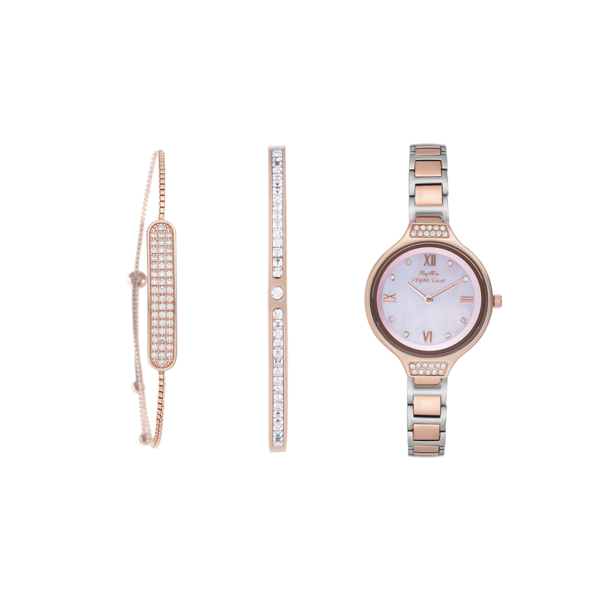 Bracelet set with Papillon watch HK6(1856L-B) RGPN