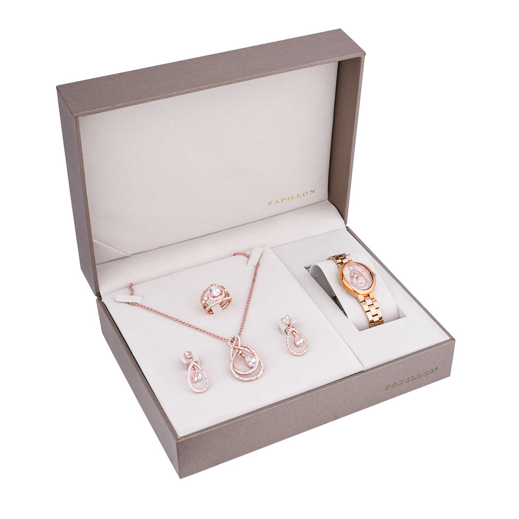 Papillon Accessories Gift Set Rose Gold 4 Pieces