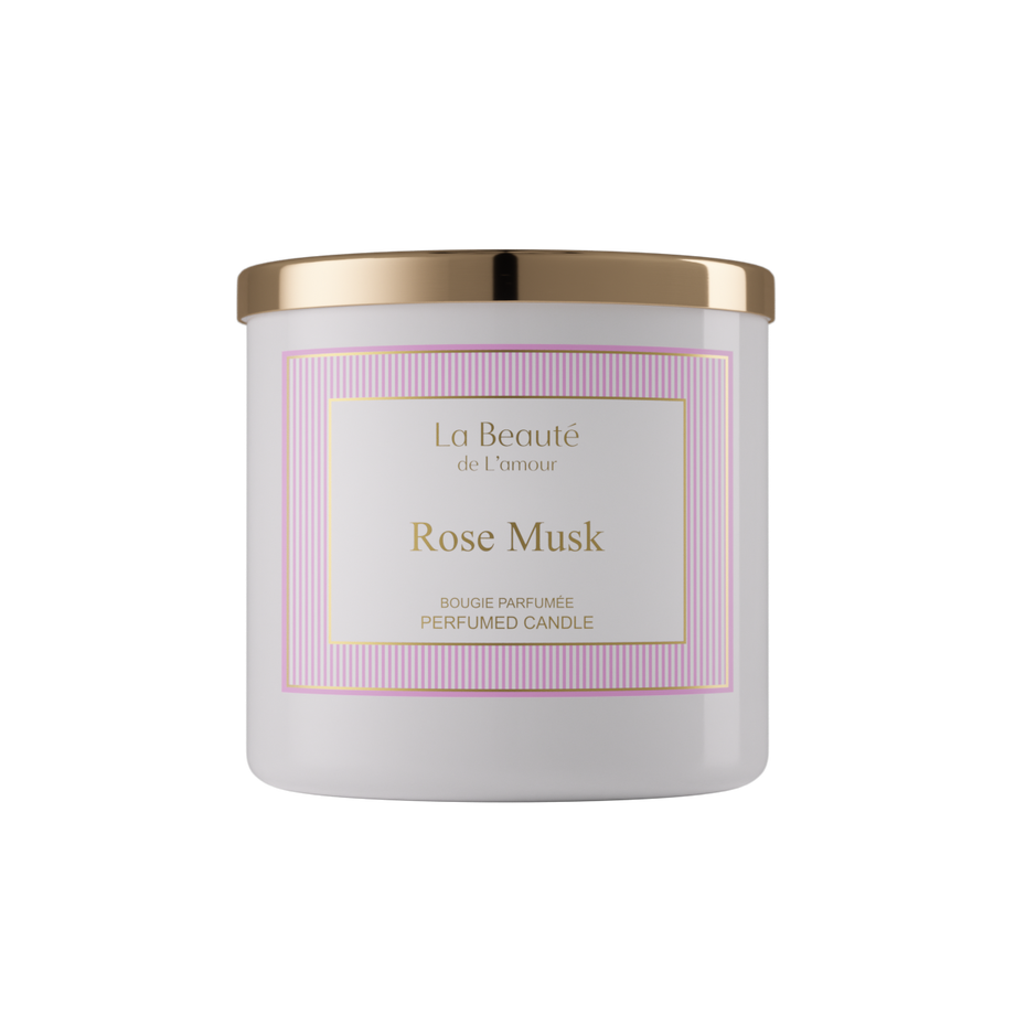 Rose Musk 400 gm Scented Candle La Beaute de Lamour