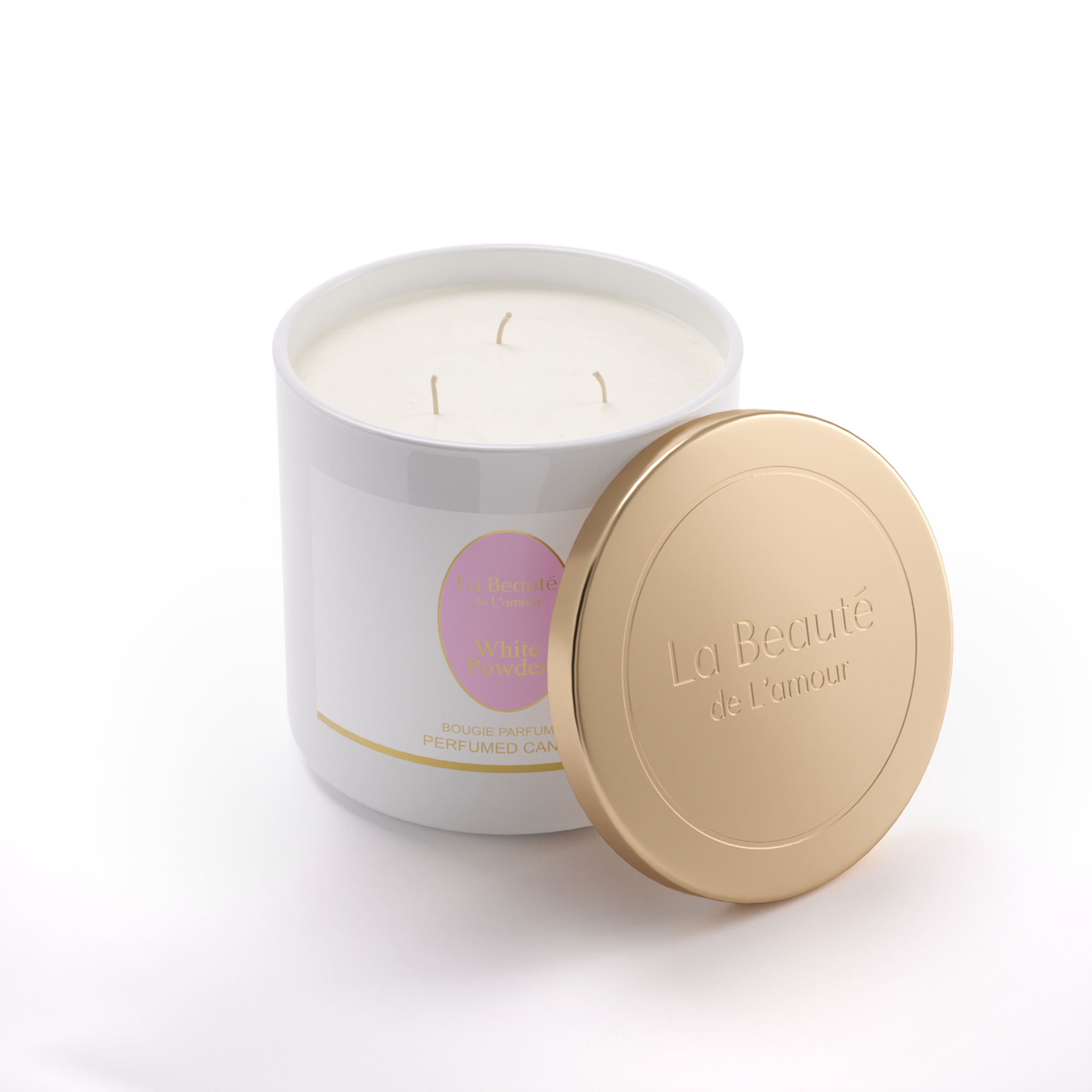 White Powder 400 gm Scented Candle La Beaute